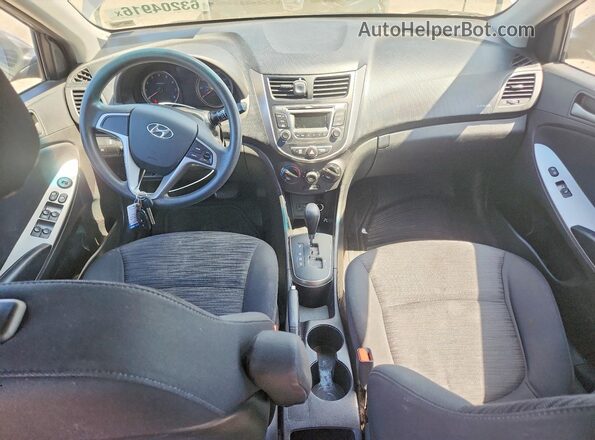 KMHCT5AE0HU346643 2017 HYUNDAI ACCENT Gray Առջևի վահանակի տեսք