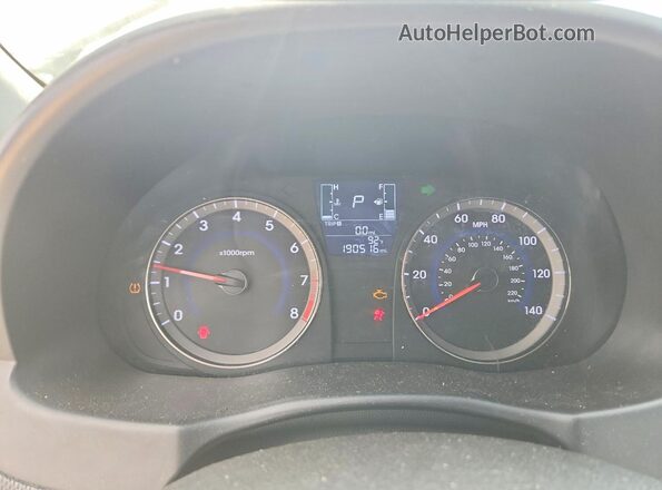 KMHCT5AE1GU267464 2016 HYUNDAI ACCENT Silver Вид щитка приладів