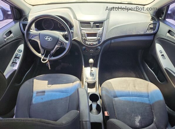 KMHCT5AE1GU267464 2016 HYUNDAI ACCENT Silver Вид панелі приладів