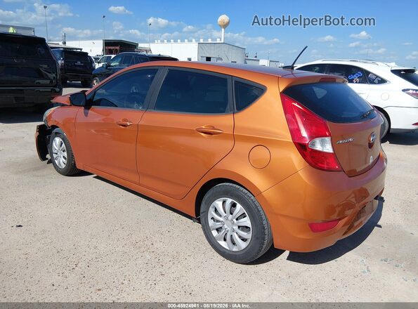 KMHCT5AE1GU294499 2016 HYUNDAI ACCENT Orange Հետևի ձախ