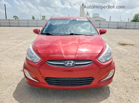 KMHCT5AE1HU319466 2017 HYUNDAI ACCENT Red Դիմացի տեսք