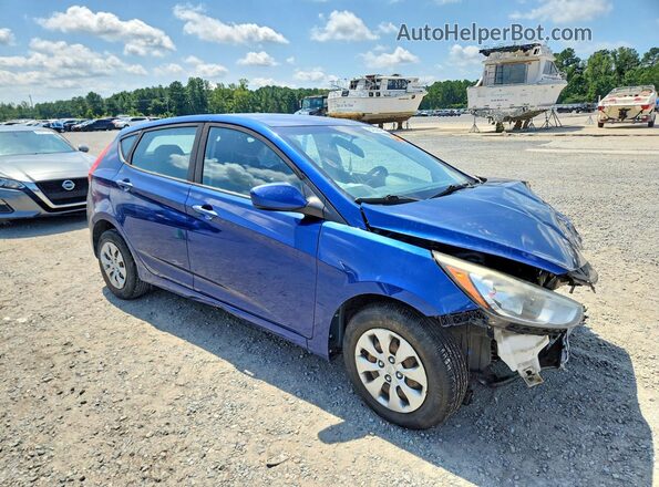 KMHCT5AE2HU325468 2017 HYUNDAI ACCENT Blue Передня права чверть