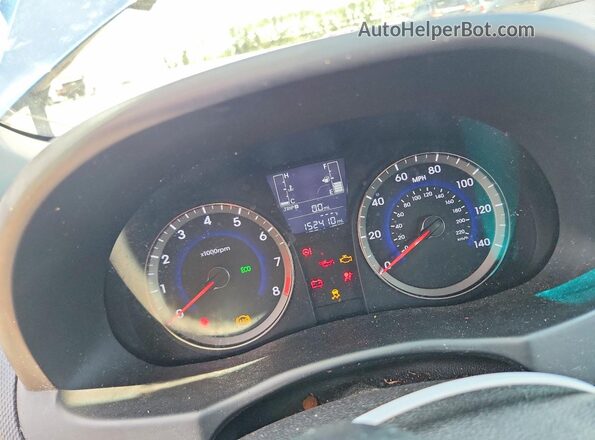 KMHCT5AE2HU325468 2017 HYUNDAI ACCENT Blue Вид щитка приладів