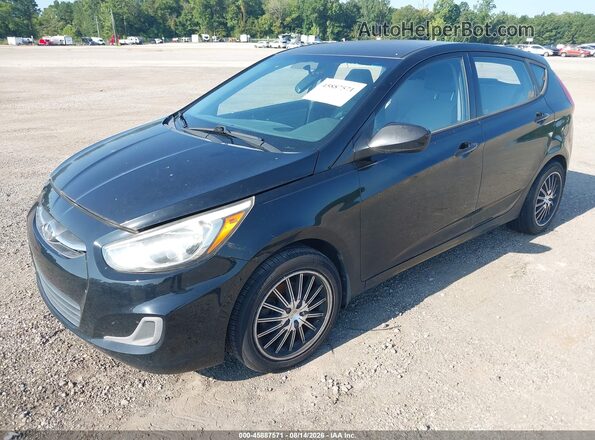 KMHCT5AE3GU241965 2016 HYUNDAI ACCENT Black Առջևի ձախ երեք քառորդ տեսարան