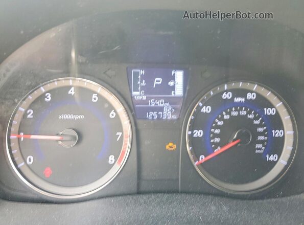 KMHCT5AE3GU257616 2016 HYUNDAI ACCENT Blue Vista del cuadro de instrumentos