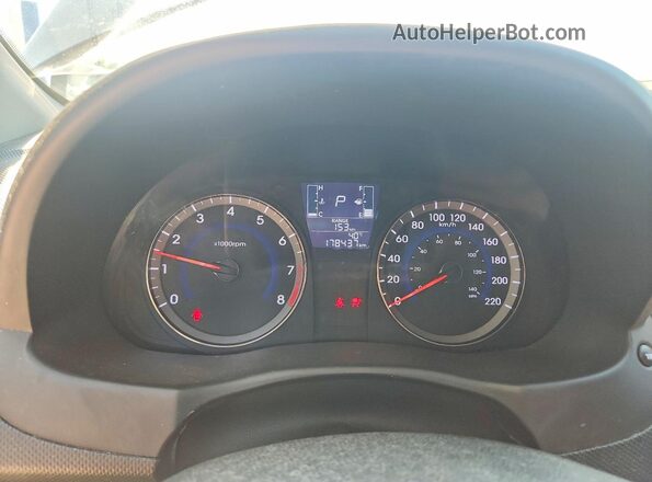 KMHCT5AE3HU307853 2017 HYUNDAI ACCENT Black Սարքավորումների վահանակի տեսք
