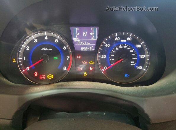 KMHCT5AE3HU359306 2017 HYUNDAI ACCENT Черный Вид щитка приборов