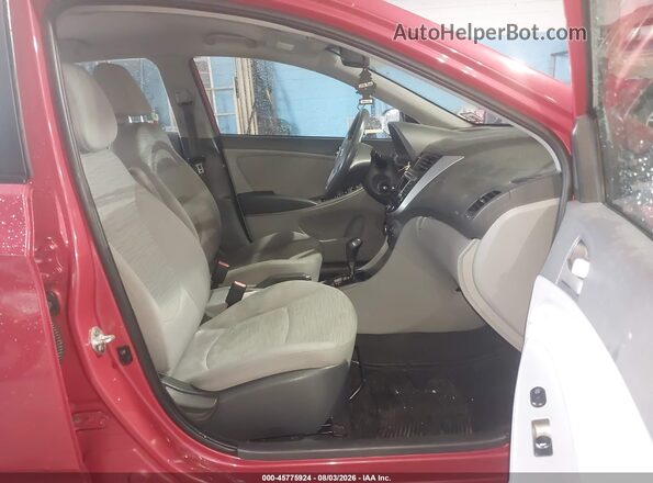 KMHCT5AE4GU285652 2016 HYUNDAI ACCENT Red Front interior view