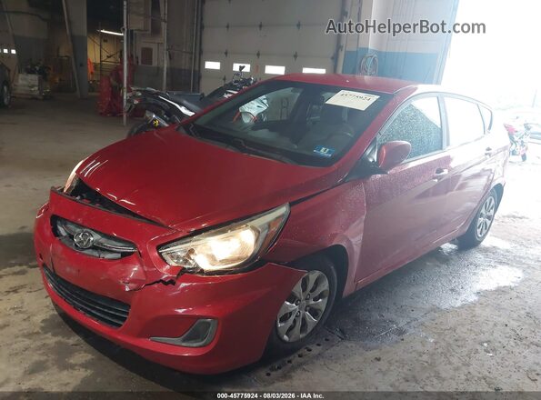 KMHCT5AE4GU285652 2016 HYUNDAI ACCENT Red Instrument cluster view