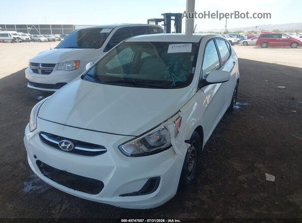 KMHCT5AE4HU348444 2017 HYUNDAI ACCENT White Передня ліва чверть