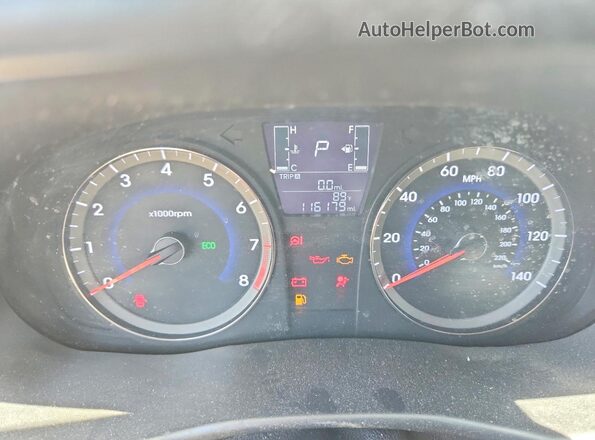 KMHCT5AE6HU330897 2017 HYUNDAI ACCENT Серый Вид щитка приборов