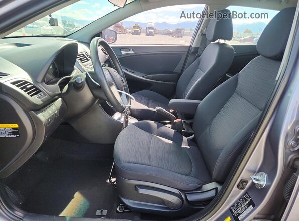 KMHCT5AE7GU278873 2016 HYUNDAI ACCENT Gray Вид салону спереду