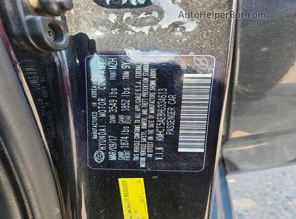 KMHCT5AE8HU334613 2017 HYUNDAI ACCENT Черный Вид подкапотного пространства