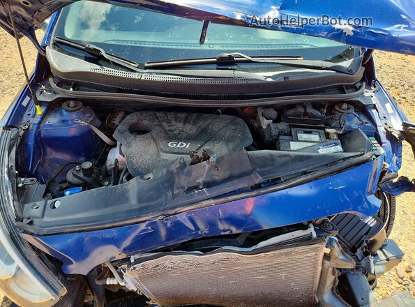 KMHCT5AE9GU278535 2016 HYUNDAI ACCENT Blue Սալոնի հետևի տեսք
