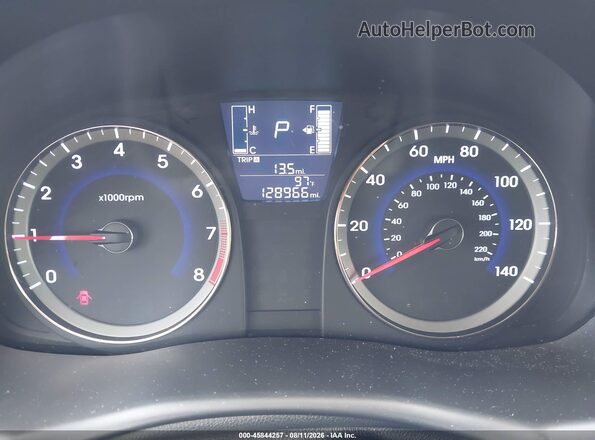 KMHCT5AEXGU274879 2016 HYUNDAI ACCENT Серебряный Вид задних сидений