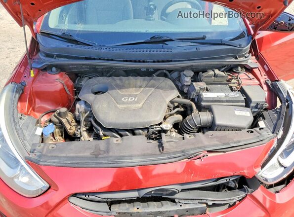 KMHCT5AEXHU316520 2017 HYUNDAI ACCENT Красный Вид задней части салона