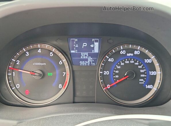 KMHCT5AEXHU347587 2017 HYUNDAI ACCENT Black Вид щитка приладів