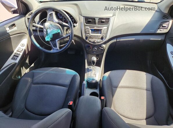 KMHCU5AE8HU333538 2017 HYUNDAI ACCENT Gray წინა პანელის ხედი