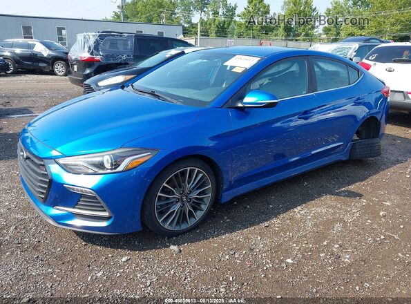 KMHD04LB0HU336771 2017 HYUNDAI ELANTRA Blue Передня ліва чверть