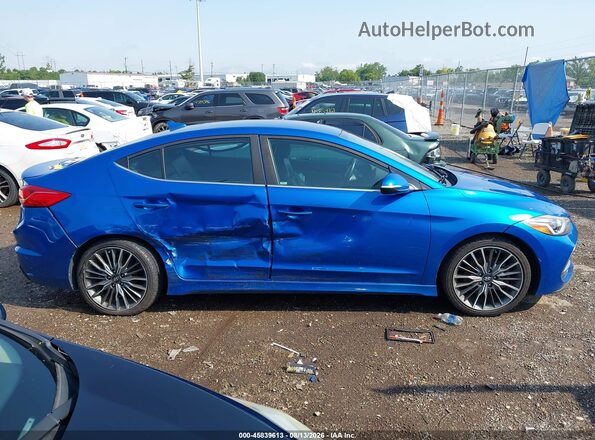 KMHD04LB0HU336771 2017 HYUNDAI ELANTRA Blue Вид задньої частини салону