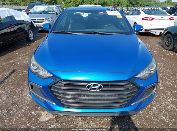 KMHD04LB0HU336771 2017 HYUNDAI ELANTRA Blue Вид щитка приладів