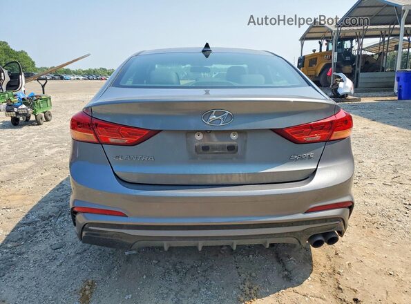 KMHD04LB0JU613215 2018 HYUNDAI ELANTRA Gray უკანა ხედი