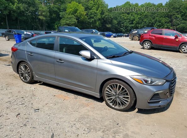 KMHD04LB0JU613215 2018 HYUNDAI ELANTRA Gray წინა მარჯვენა
