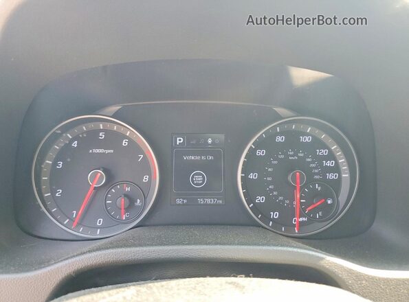 KMHD04LB0JU613215 2018 HYUNDAI ELANTRA Gray ხელსაწყოთა პანელის ხედი