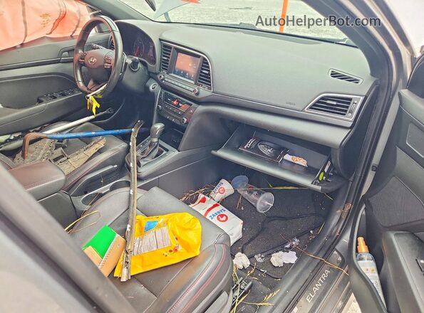 KMHD04LB1HU292439 2017 HYUNDAI ELANTRA Gray წინა პანელის ხედი