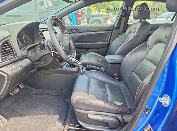 KMHD04LB1HU351473 2017 HYUNDAI ELANTRA Blue Widok wnętrza z przodu