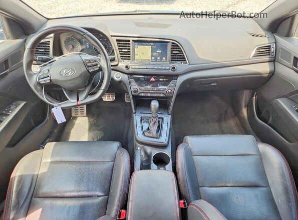 KMHD04LB1HU351473 2017 HYUNDAI ELANTRA Blue Widok deski rozdzielczej