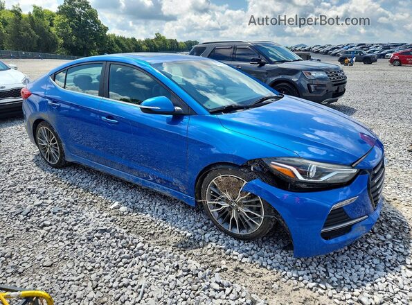 KMHD04LB1HU351473 2017 HYUNDAI ELANTRA Blue Przód prawy