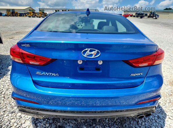 KMHD04LB1HU351473 2017 HYUNDAI ELANTRA Blue Widok z tyłu