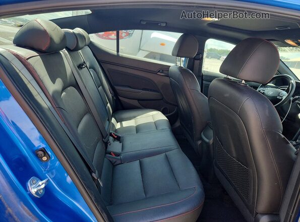 KMHD04LB1HU351473 2017 HYUNDAI ELANTRA Blue Widok tylnych siedzeń