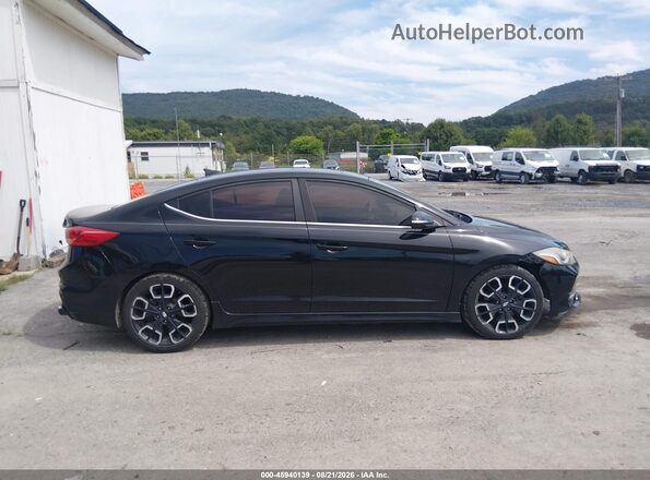 KMHD04LB1JU535351 2018 HYUNDAI ELANTRA Черный Вид задней части салона