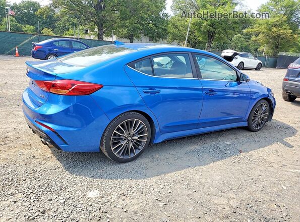 KMHD04LB2HU366547 2017 HYUNDAI ELANTRA Blue Rear right