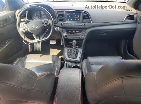 KMHD04LB2HU366547 2017 HYUNDAI ELANTRA Blue Dashboard view
