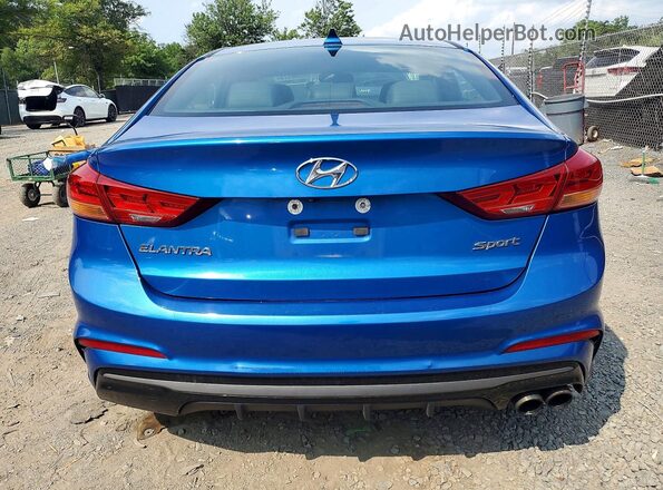 KMHD04LB2HU366547 2017 HYUNDAI ELANTRA Blue Rear view