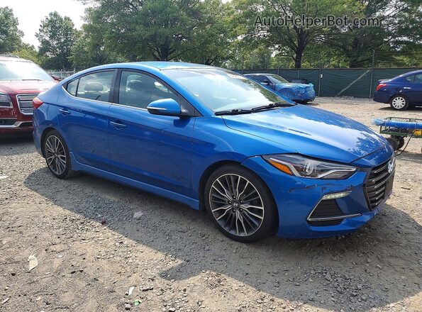KMHD04LB2HU366547 2017 HYUNDAI ELANTRA Blue Front right