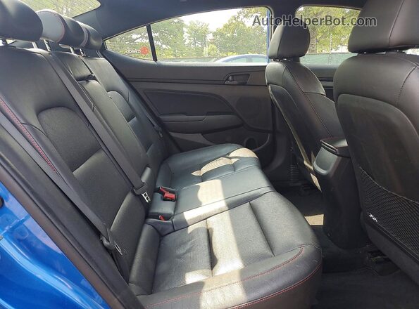 KMHD04LB2HU366547 2017 HYUNDAI ELANTRA Blue Rear seats view