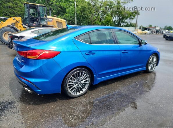 KMHD04LB2HU366676 2017 HYUNDAI ELANTRA Blue Задня права чверть