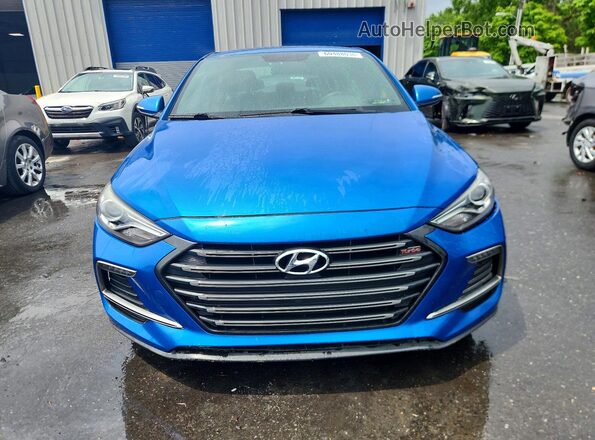 KMHD04LB2HU366676 2017 HYUNDAI ELANTRA Blue Вид спереду