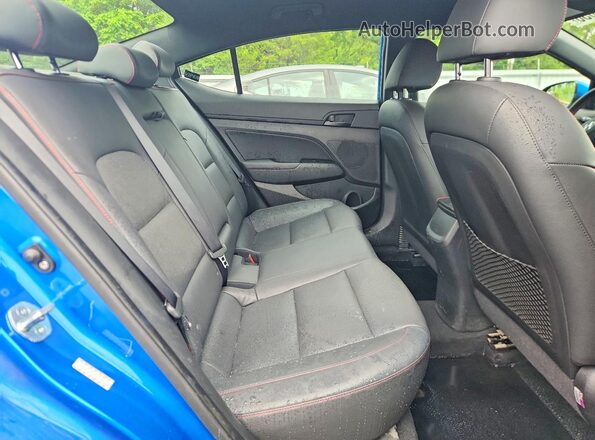 KMHD04LB2HU366676 2017 HYUNDAI ELANTRA Blue Вид задніх сидінь