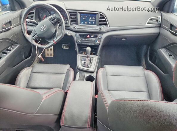 KMHD04LB2HU366676 2017 HYUNDAI ELANTRA Blue Вид панелі приладів