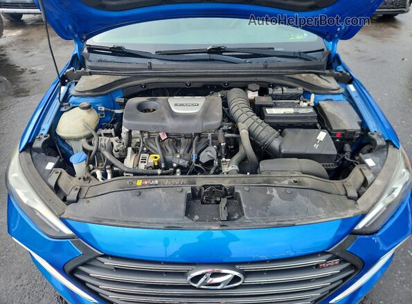 KMHD04LB2HU366676 2017 HYUNDAI ELANTRA Blue Вид задньої частини салону