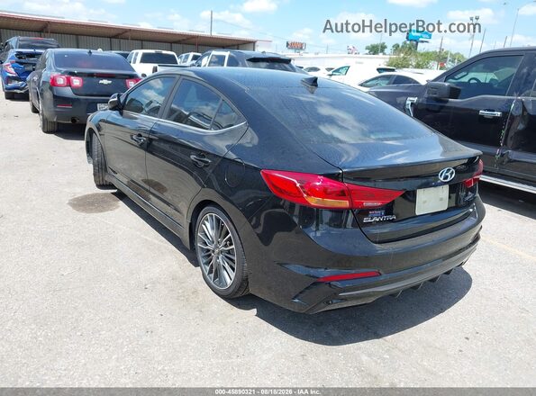KMHD04LB2JU510085 2018 HYUNDAI ELANTRA Black Trasero izquierdo