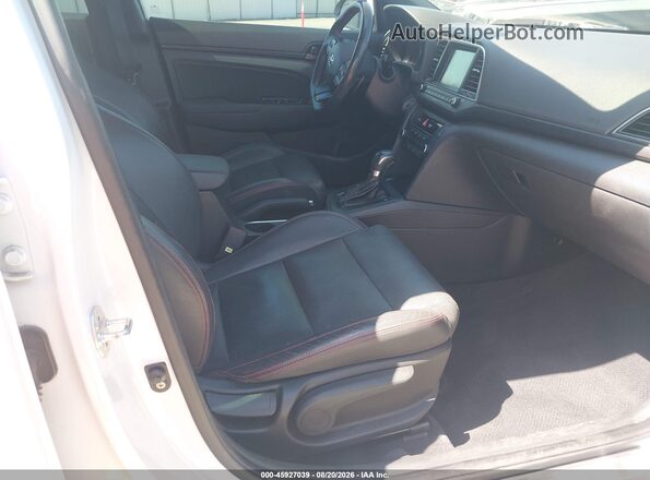 KMHD04LB2JU587197 2018 HYUNDAI ELANTRA White წინა სალონის ხედი
