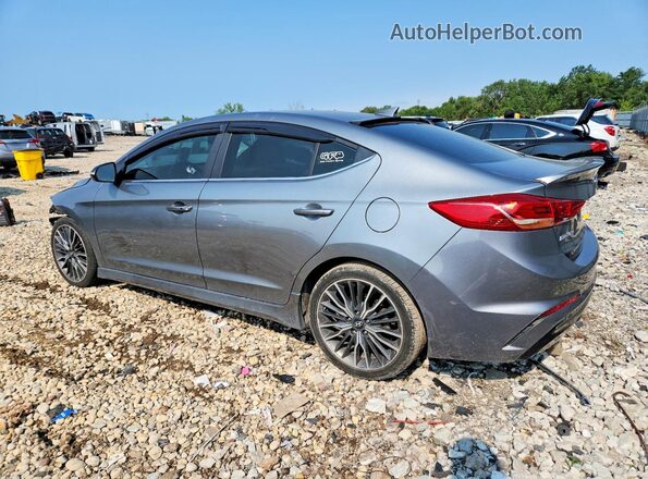KMHD04LB3JU522858 2018 HYUNDAI ELANTRA Gray Հետևի ձախ