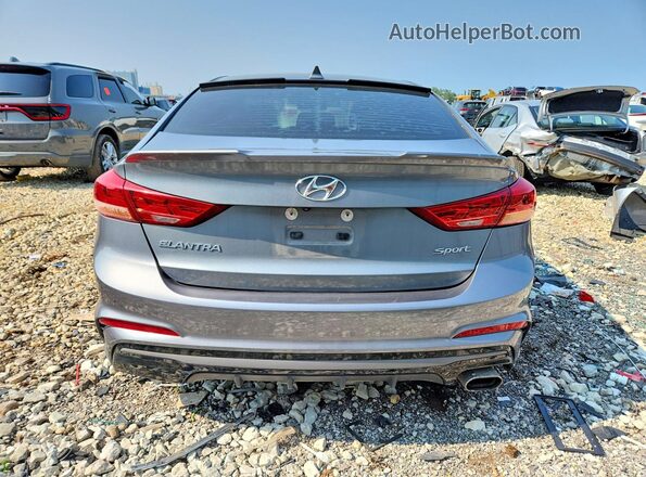KMHD04LB3JU522858 2018 HYUNDAI ELANTRA Gray Հետևի տեսք