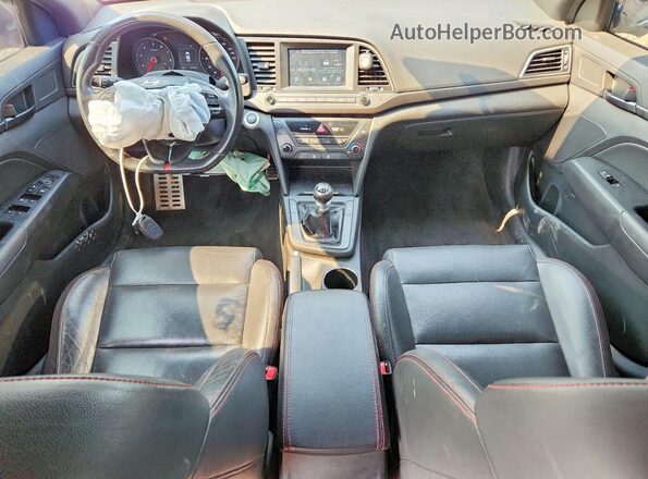 KMHD04LB3JU522858 2018 HYUNDAI ELANTRA Gray Առջևի վահանակի տեսք